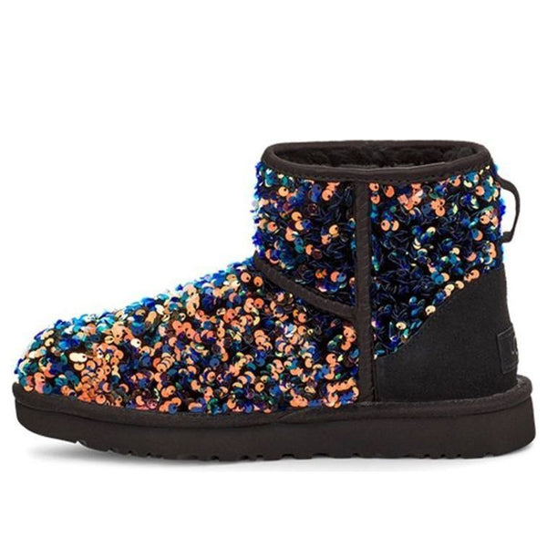UGG(WMNS)  Classic Mini Stellar Sequin Snow Boots Black