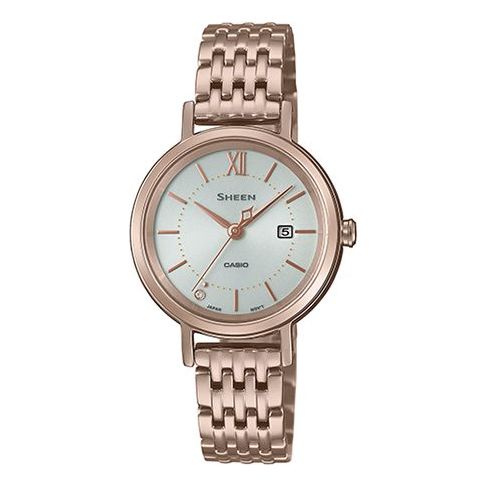 CASIOCasio Sheen Analog Watch 'Rose Gold Crystal White'