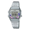 CASIOCasio Youth Vintage Digital Watch 'Silver Floral'