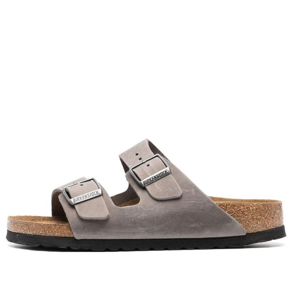 BirkenstockArizona Soft Footbed Oiled Leather Sandals 'Iron'