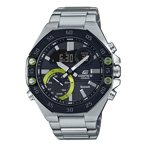 CASIOWaterproof Sports EDIFICE Mens Silver Analog/Digital Combo