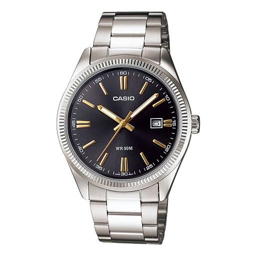 CASIOStainless Steel Strap Quartz Waterproof Black Watch Dial Black Analog