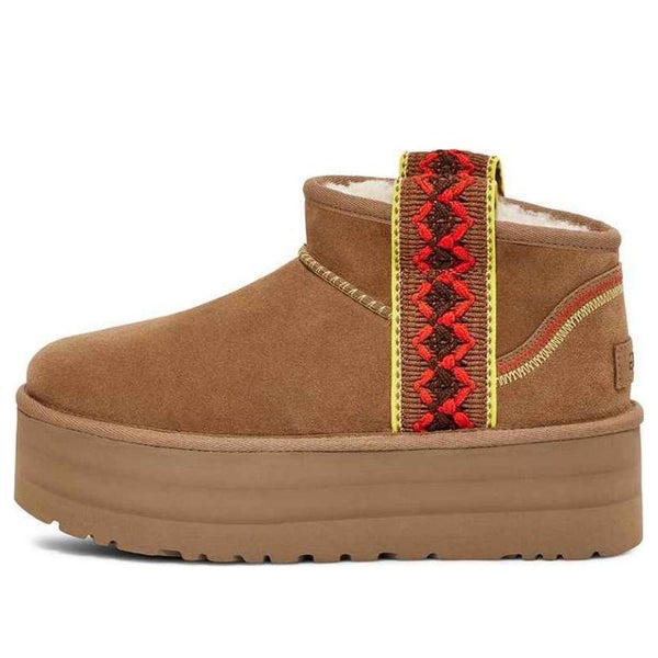 UGG(WMNS)  Classic Ultra Mini Braid Plat 'Chestnut'
