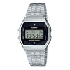 CASIOClassical Vintage Waterproof Black/ Unisex Mens Silver Digital