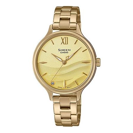 CASIOSEAWAVE Subject Fashion 3d Minimalistic Watch Sapphire Crystal Gradient Gold