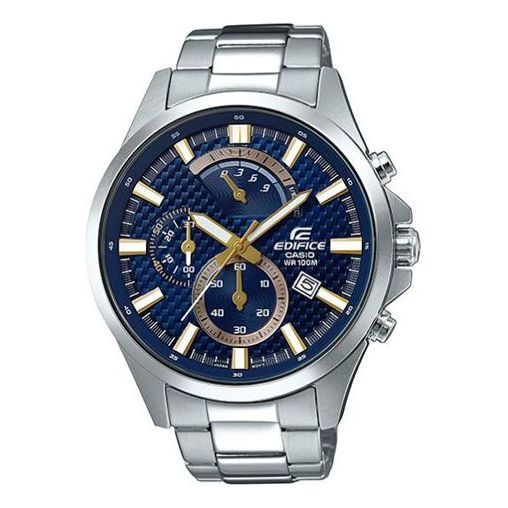 CASIOWaterproof EDIFICE Mens SilverWhite Analog