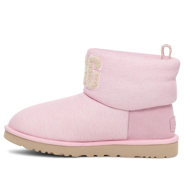 UGG(WMNS)  Classic Mini Fur Jersey Cozy Boot 'Pink'