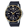 CASIOStainless Steel Case Waterproof Sports Mens Black Analog