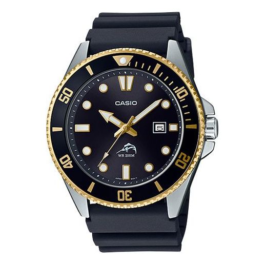 CASIOStainless Steel Case Waterproof Sports Mens Black Analog
