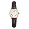 CASIOCasio Influencer Analog Leather Strap Watch 'Dark Brown White Gold'