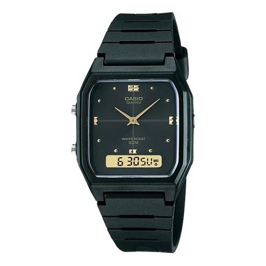 CASIOQuartz Waterproof Mens Black Analog