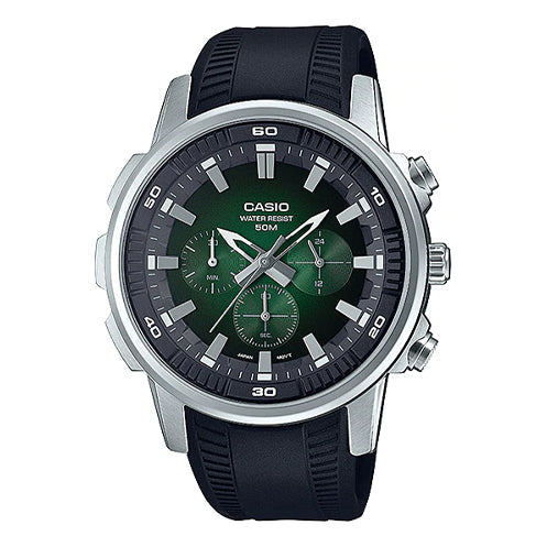 CASIOCasio Dress Classic Analog Watch 'Black Green Silver'