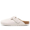BirkenstockBoston Suede Leather Narrow Fit Sandals 'Antique White'