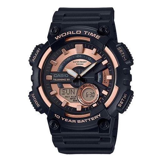 CASIOWaterproof Sports Mens Rose Gold Analog/Digital Combo