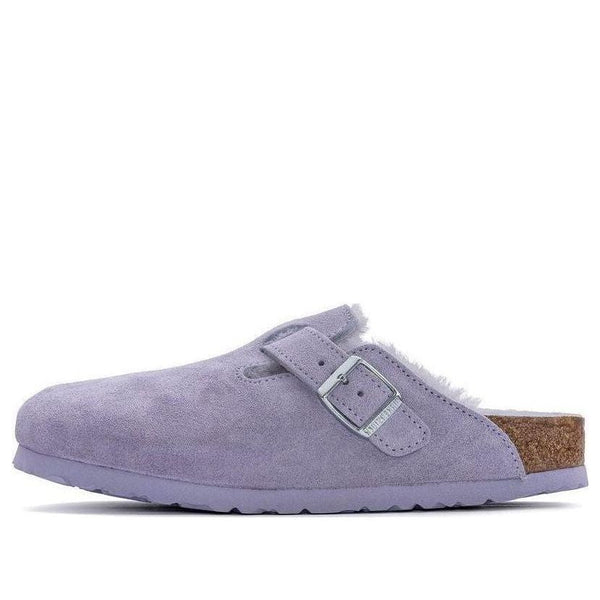 BirkenstockBoston Shearling Suede Leather Coated Narrow Fit 'Purple Fog'