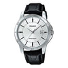 CASIODRESS Men's Standard Stainless Steel Date Silver Dial Black/White Quartz Waterproof Mens SilverBlack Analog