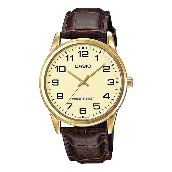 CASIOSports Quartz Waterproof Mens Gold Analog
