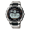 CASIOWaterproof Stainless Steel Strap Mens SilverBlack Digital
