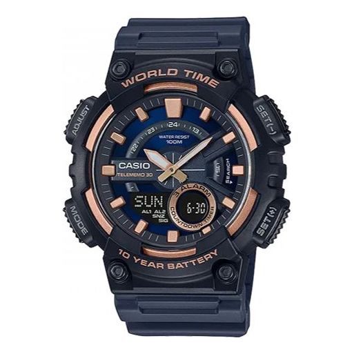 CASIOWaterproof Sports Quartz Mens Black Analog/Digital Combo