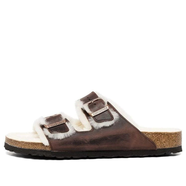BirkenstockArizona Shearling Oiled Leather 'Habana'