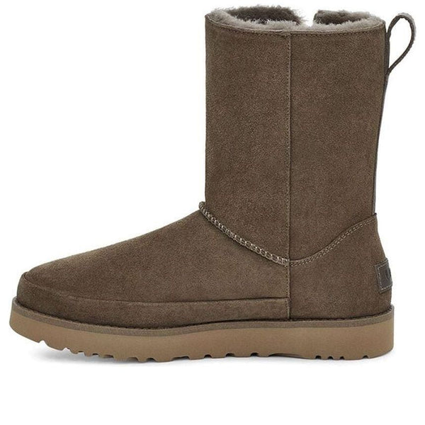 UGG(WMNS)  Classic Zip Short Stiefel Fleece Lined Brown