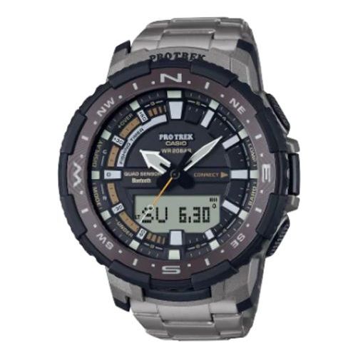 CASIOCasio Protrek Analog-Digital Watch 'Silver Black Purple'