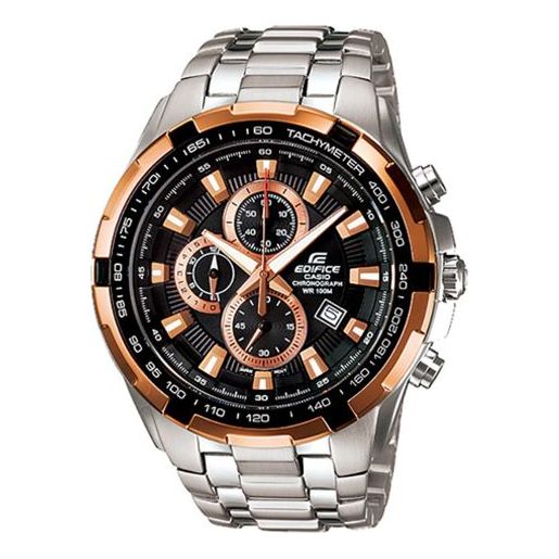 CASIOEDIFICE Quartz Waterproof Mens BlackGold Analog