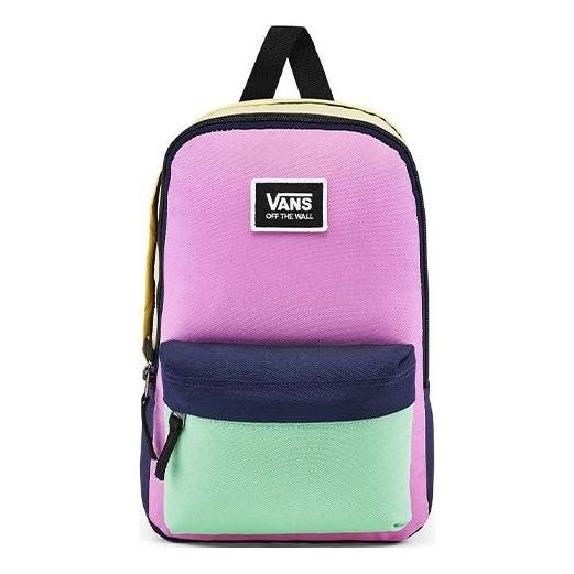 Vans(WMNS)  Colorblock In Checkwork Backpack 'Pink Black Green'