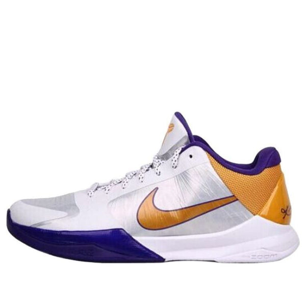 NikeZoom Kobe 5 White/Golden/Purple
