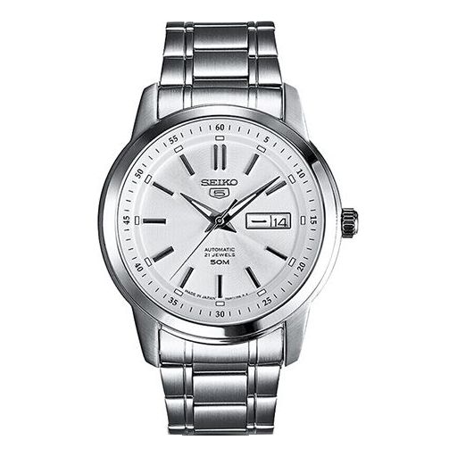 SEIKOMen's  Automatic Mechanical Watch waterproof White Steel strip