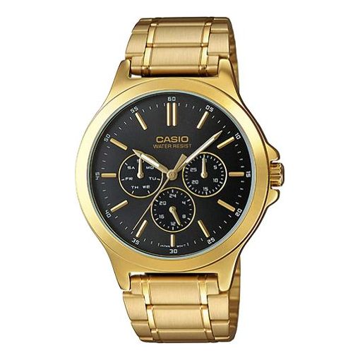 CASIOQuartz Waterproof Black Dial Mens Black Analog