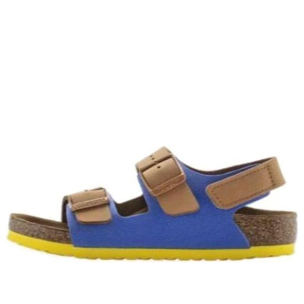 Birkenstock(PS)  Milano HL Kids Birko-Flor Narrow Fit 'Nubuck Caramel/Ultra Blue'
