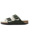 BirkenstockArizona Shearling Sandal Suede Leather Narrow Fit 'Green'