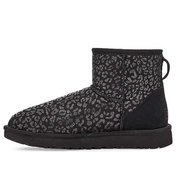 UGG(WMNS)  Classic Mini Snow Leopard Black