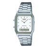 CASIOWaterproof Mens White Analog/Digital Combo