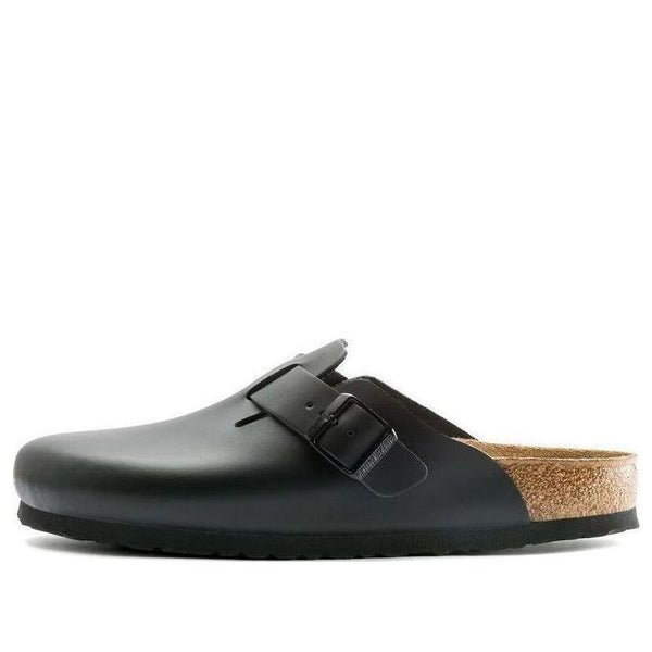 BirkenstockBoston Natural Leather Narrow Fit 'Black'
