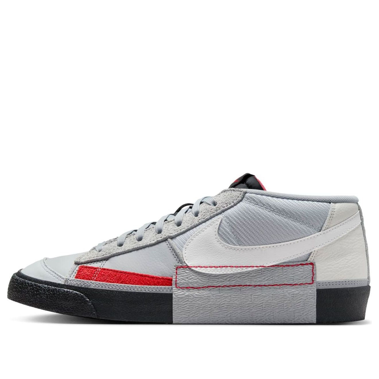 NikeBlazer Low Pro Club 'Wolf Grey University Red'