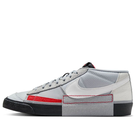NikeBlazer Low Pro Club 'Wolf Grey University Red'