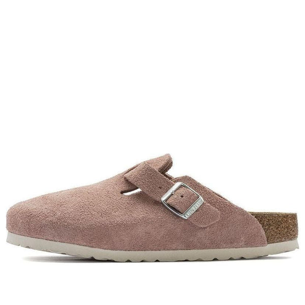 BirkenstockBoston Soft Footbed Suede Leather Sandals 'Pink Clay'