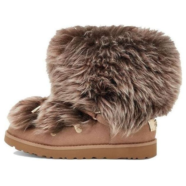 UGG(WMNS)  Classic Posh Mini Fur 'Brown'