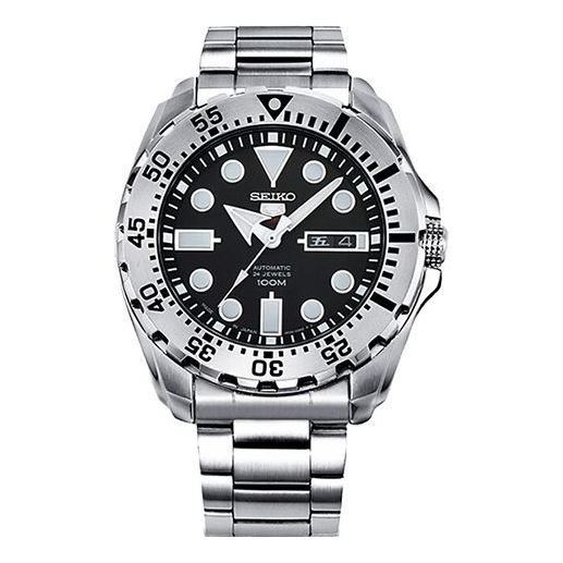 SEIKOAutomatic Mechanical Water Ghost Waterproof Sports For Men Black Plate Steel Belt Black