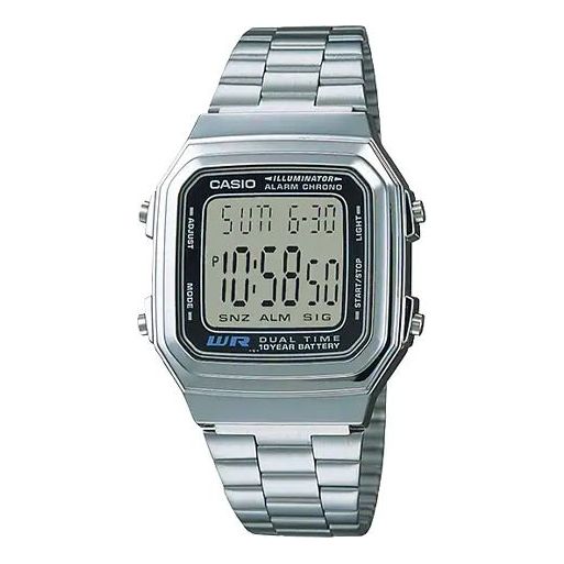 CASIOCasio Retro Fashion Digital Watch 'Silver Black'