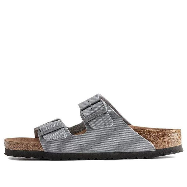 BirkenstockArizona Vegan Men Textile 'Stone Coin'