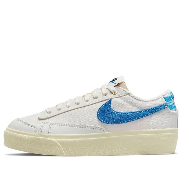 Nike(WMNS)  Blazer Low Platform Sneakers White/Blue