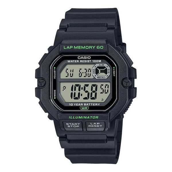 CASIOStylish Waterproof Quartz Movement 47.2*44.5*13.4mm Resin Strap Watch Black Unisex Mens