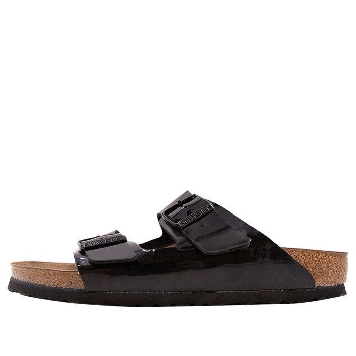 BirkenstockArizona Birko-Flor Narrow Fit Sandals 'Black Patent'