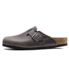 BirkenstockBoston Soft Footbed Oiled Leather Sandals 'Iron'