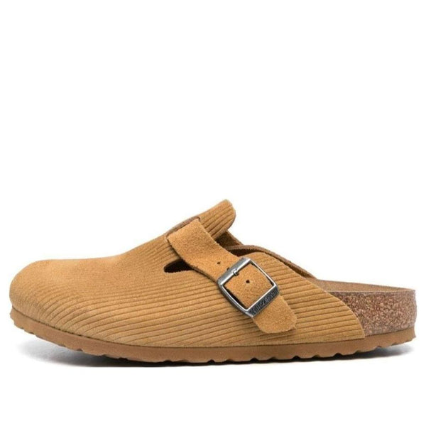 BirkenstockBoston Suede Embossed Narrow Fit 'Butterscotch Brown'