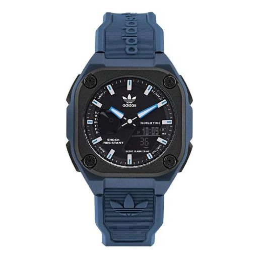 adidasMineral Blue Resin Strap Watch 'Blue'
