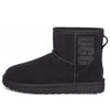 UGG(WMNS)  Classic Mini UGG Rubber Logo 'Black'